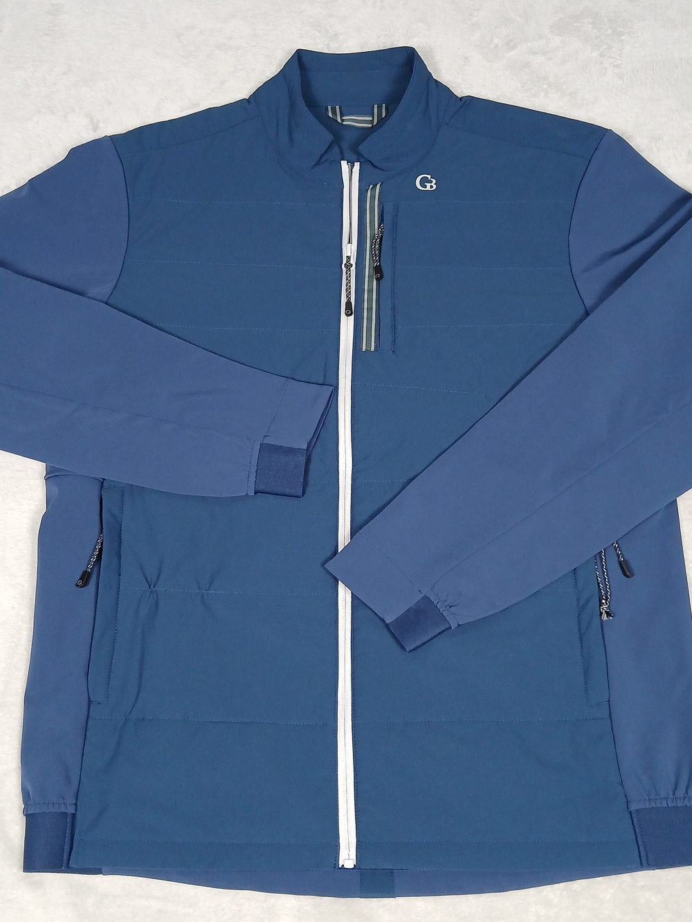 Galway Bay Jacket Full Zip XL Men's Blue Pockets Golf